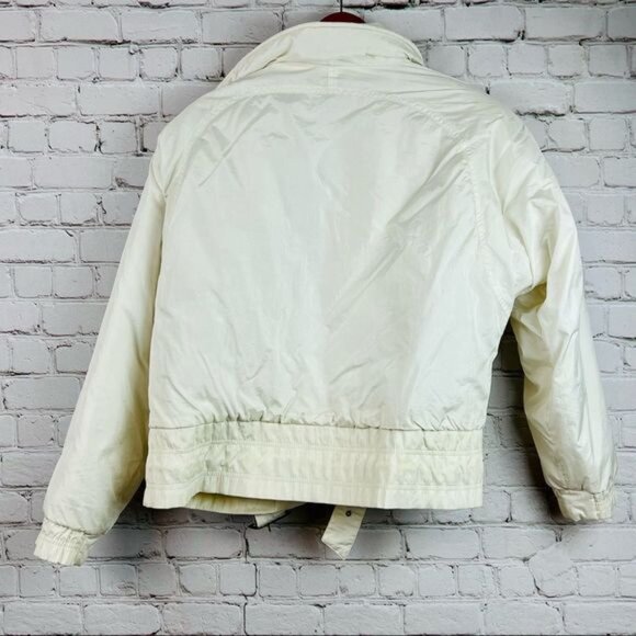 Vintage 80s Ossi Skiwear Snow White Nylon Ski Jacket Insulated Small - Picture 10 of 16